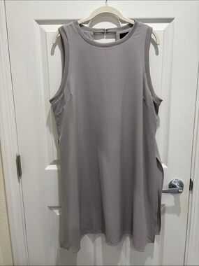 Massimo Shift Dress Sleeveless Gray XL Neutral Minimalist Party